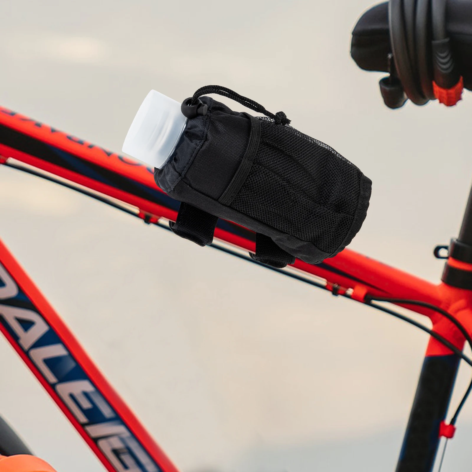 

Bike Water Bottle Holder Bag Expandable Drawstring Closure Lightweight Durable Cycling Accessory Mount On Handlebar