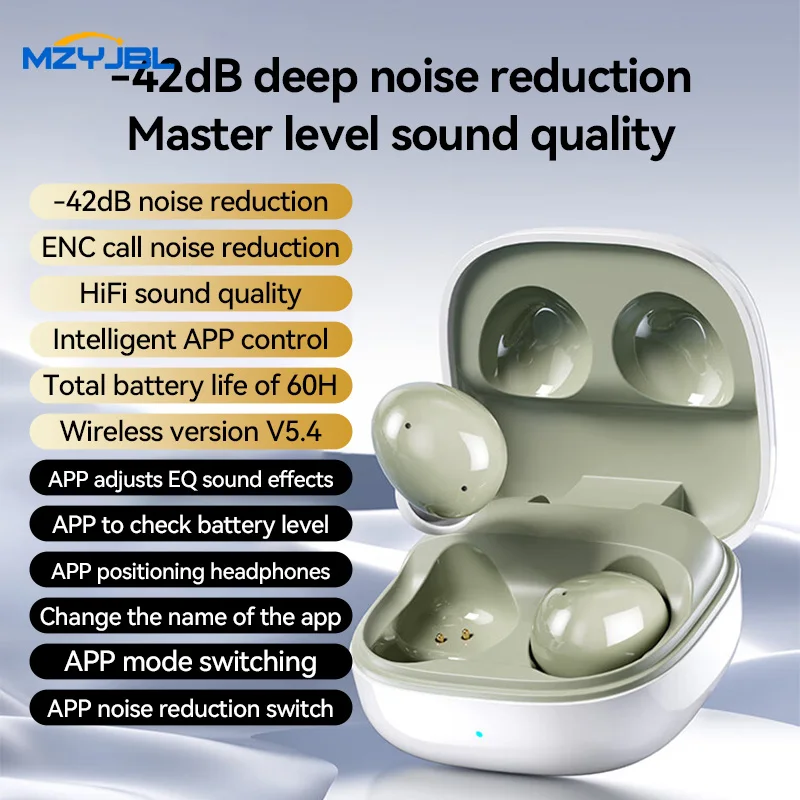 MZYJBL TWS наушники ANC Bluetooth 5,4 наушники S07/S09 игровая гарнитура Hi-Fi звук водонепроницаемые беспроводные наушники спортивные с микрофоном