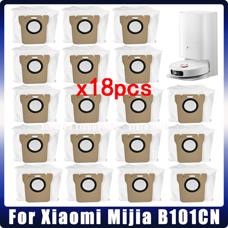 

Комплекты пылесборников, аксессуары для робота-пылесоса Xiaomi Mijia B101CN, сменные съемные мешки для пыли, запасные части
