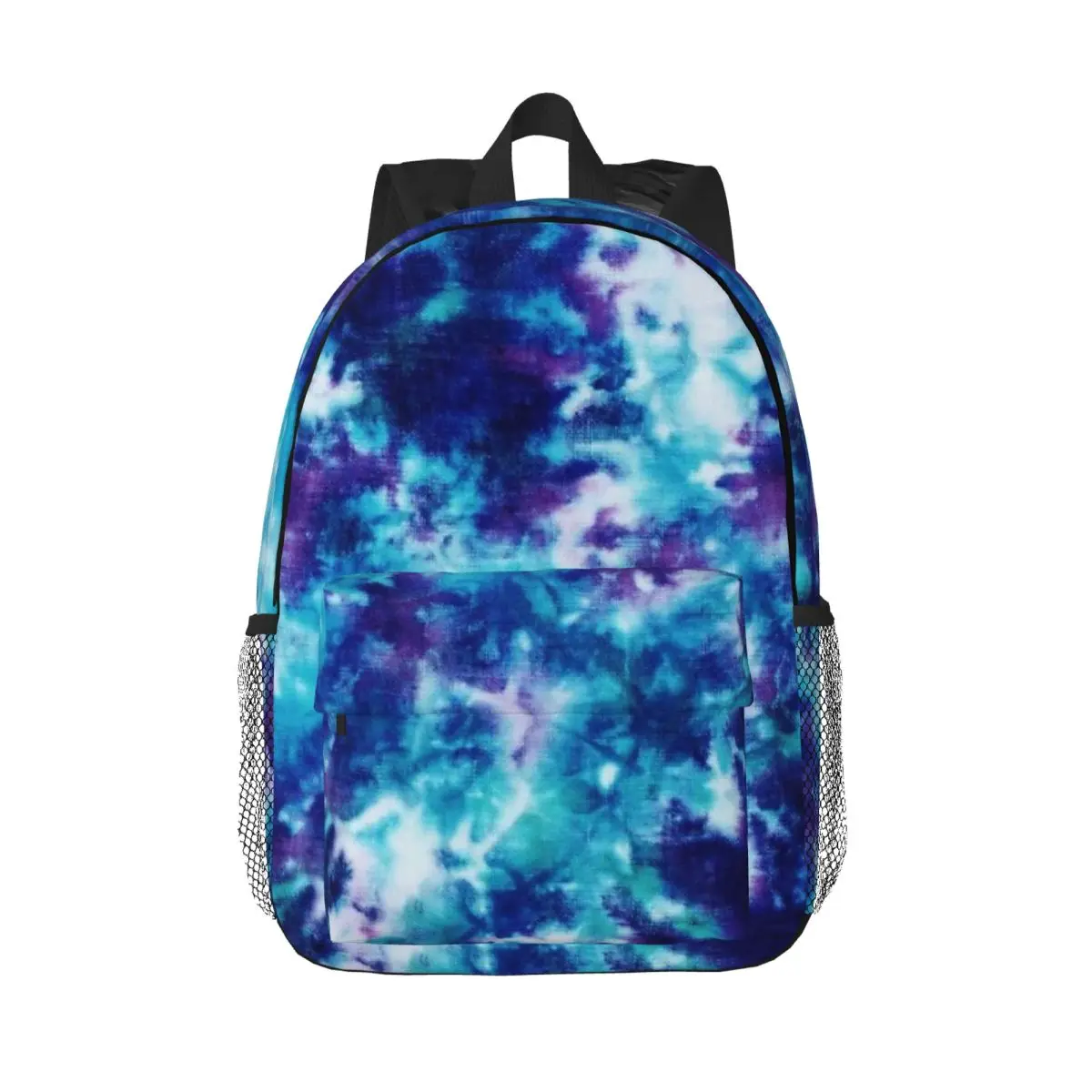 Mochila impermeable con estampado Tie Dye para niños y niñas, bolsa de libros escolares con estampado de Aqua, azul oscuro y morado, nueva moda