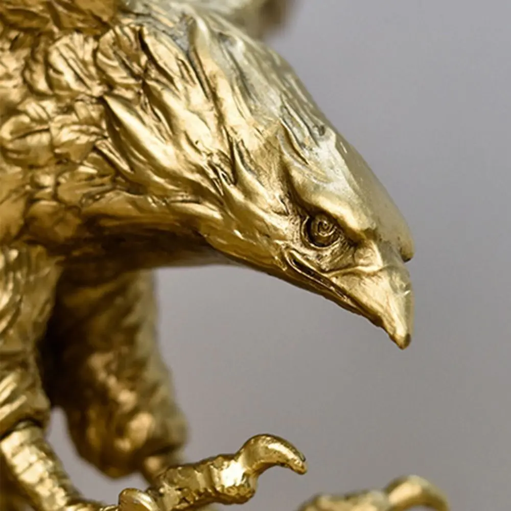 Resin American Golden Eagle Figurines Home Office Desktop Decoration Model Collection Statues Ornament Decor Objects Accessories