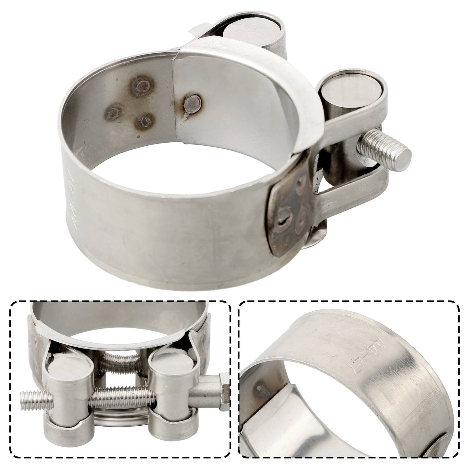 Hose Clamp 201 StainlessSteel For Turbine Pressure Hoses High Pressure Engine Cooling Hose T-bolt Exhaust Pipe Clamps