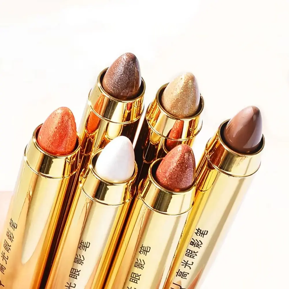 1Pcs Durable Double End Eye Shadow Stick Longlasting Glitter Eyeshadow Pencil 6 Colors Matte Lying Silkworm Pen Makeup Cosmetic
