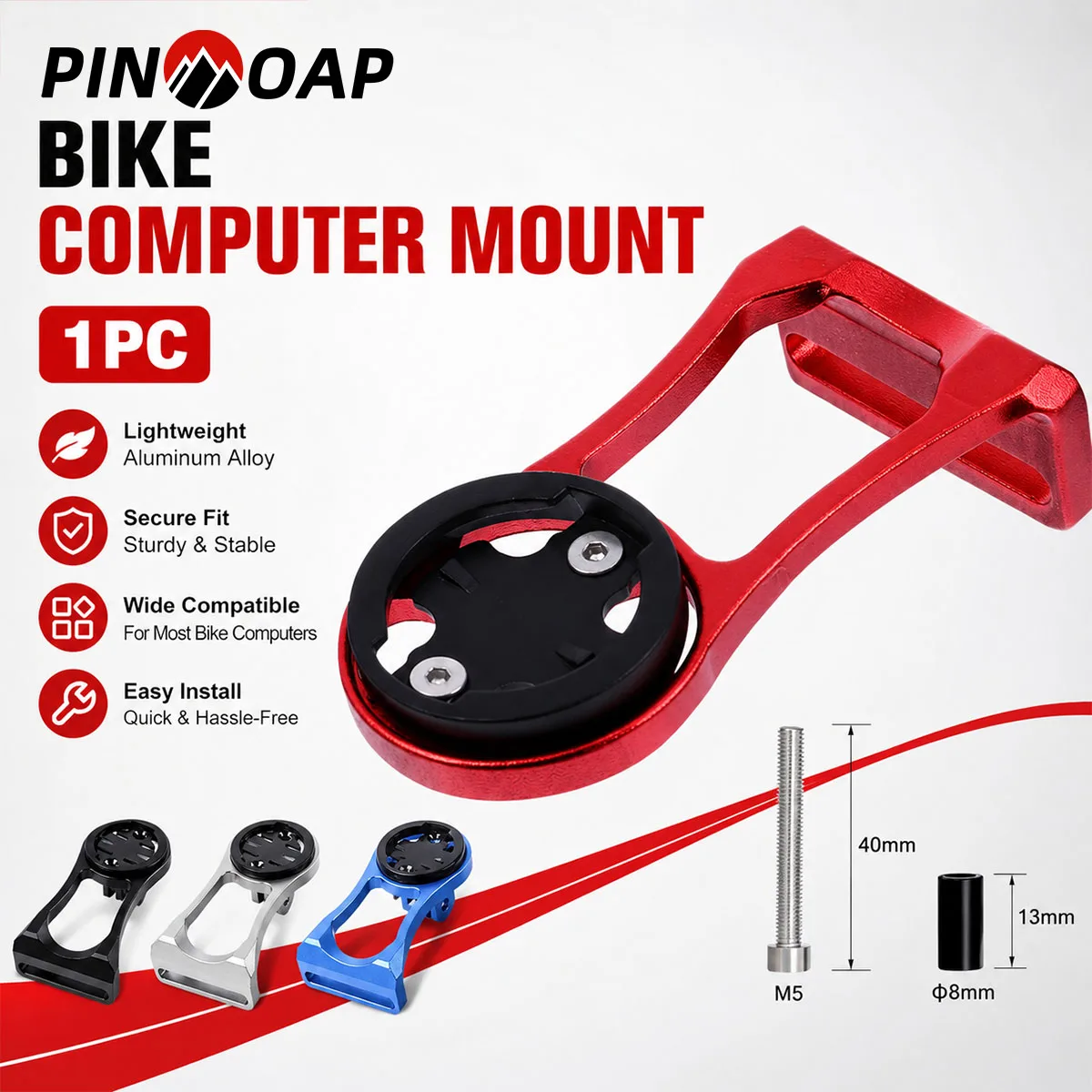 PINMOAP 1PC Bike Mount Aluminum Bicycle Handlebar Holder For Garmin Bryton Gps Mtb Road Bike Cycling Accessories Bracket Kit Set