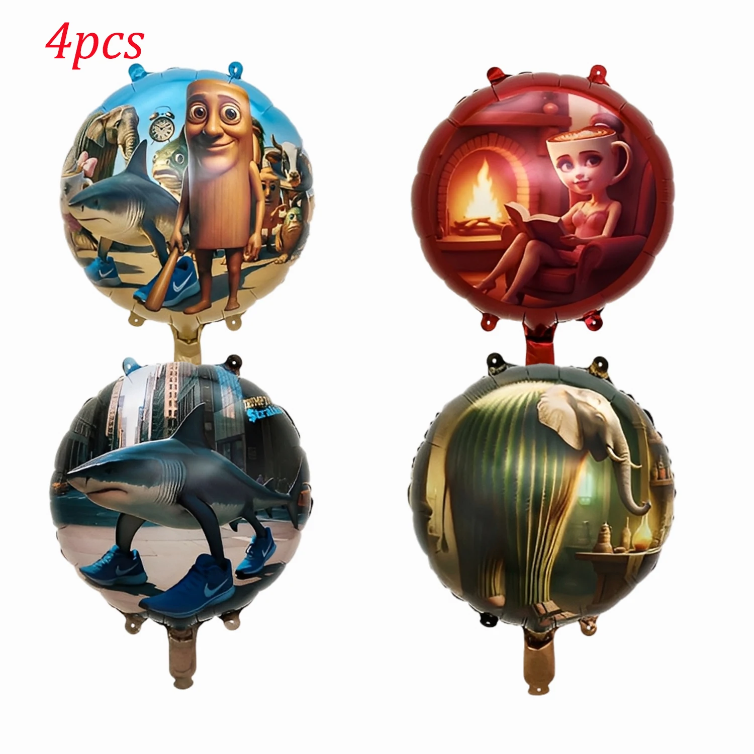 

Italian Brainrot Animals Theme Kids Birthday Party Supplies Tung Tung Tung Sahur Balloon Funny Meme Anime Decorat Gift balloon