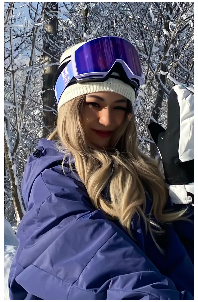 Kapvoe UV400 Schneebrille für Männer und Frauen, photochrome Ski-Sonnenbrille, Maske, Ski-Anti-Beschlag-Schutz, Schneemobil-Brille – Detail 17
