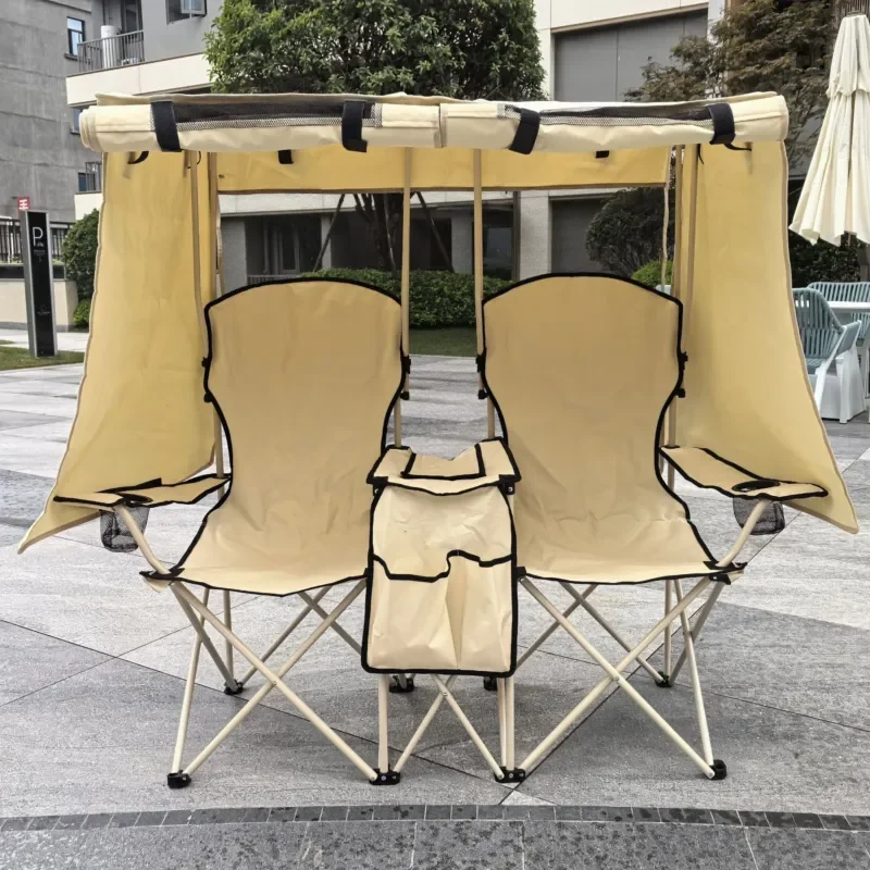Yuxiao Industry and Trade Summer Double Sunshade Sunscreen Leisure Chair Douyin Ping recommends outdoor folding chair with