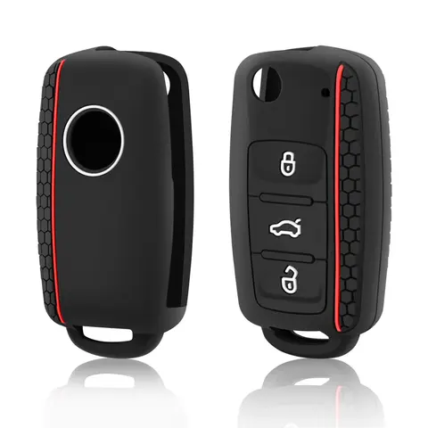 Skydda bilnyckelskal för Volkswagen Polo Passat B5 Golf 4 5 6 MK5 MK6 Eos Bora Beetle TSI nytt silikonfodral 6 best sales Golf Mk5 TDI - №2