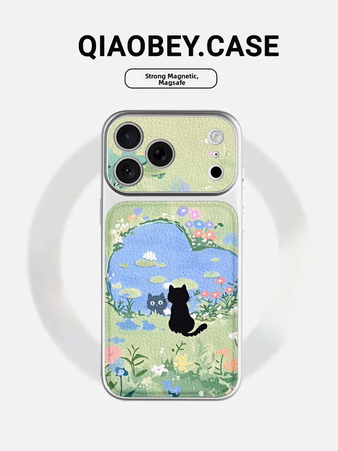 

Cute Cartoon Heart Water Pond Phone Case Instantly Turns into 17 Large Compatible with iPhone 17 pro Max Protec...