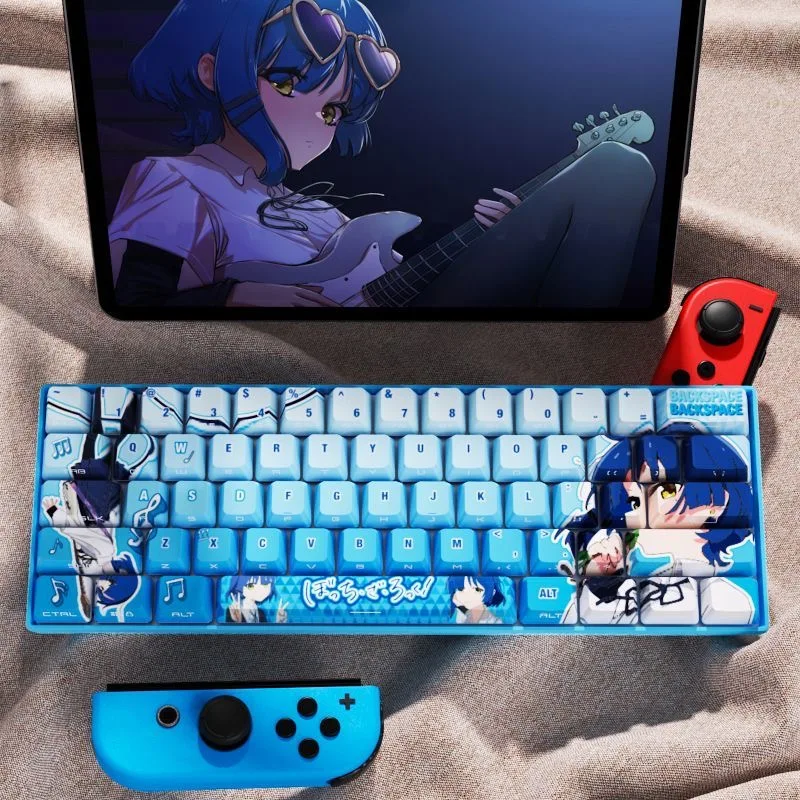 ヤマダリョウ キーキャップ ボッチ・ザ・ロック チリー サイド刻印 光透過 PBT 熱昇華 二次元アニメーション キーキャップ