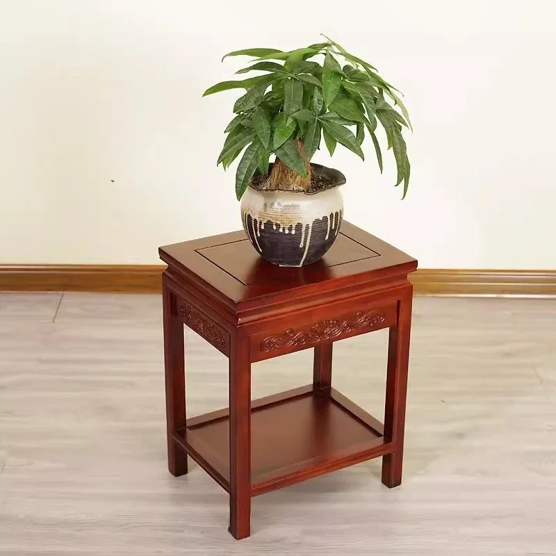 

Solid wood Chinese flower stand handicraft base small fish tank stand super load-bearing stone table coffee table ornament table