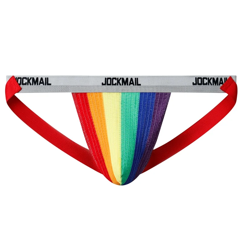 JOCKMAIL-ropa interior Sexy Gay para hombre, de Color sólido suspensorio de alta calidad, Tanga deportivo transpirable de gran tamaño