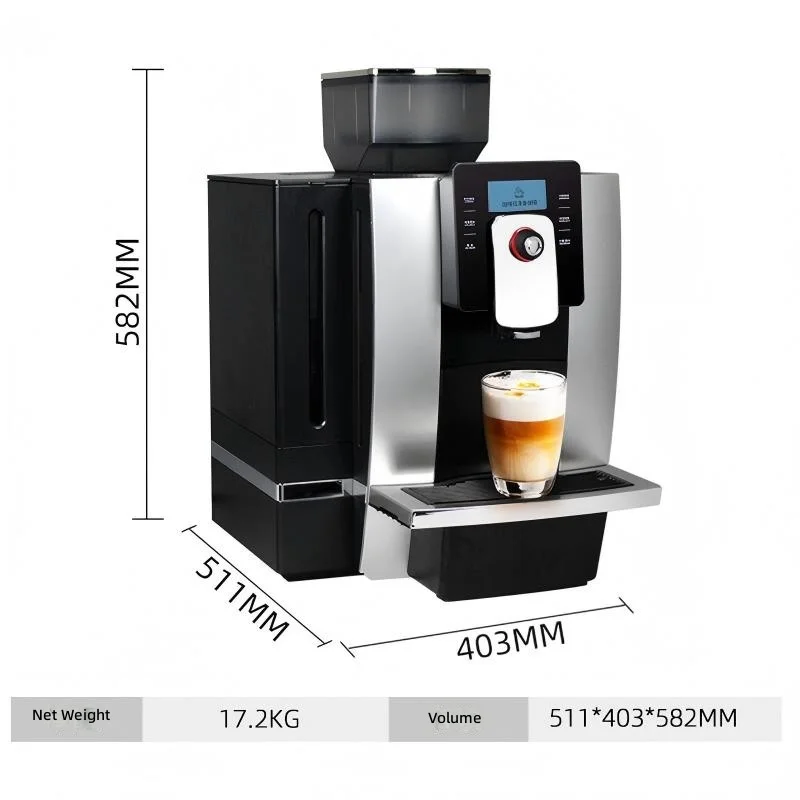 Large Capacity Portable Fully Automatic Electric Stainless Steel Coffee Machine Touch Screen | Household Use 12 Months Warranty