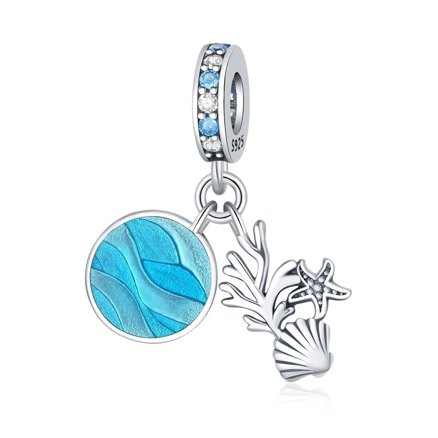 

Orstarry 925 Sterling Silver Shell Coral Sea Star Beads Original Pendants Bracelet Charm Jewelry Party DIY Trendy Gifts