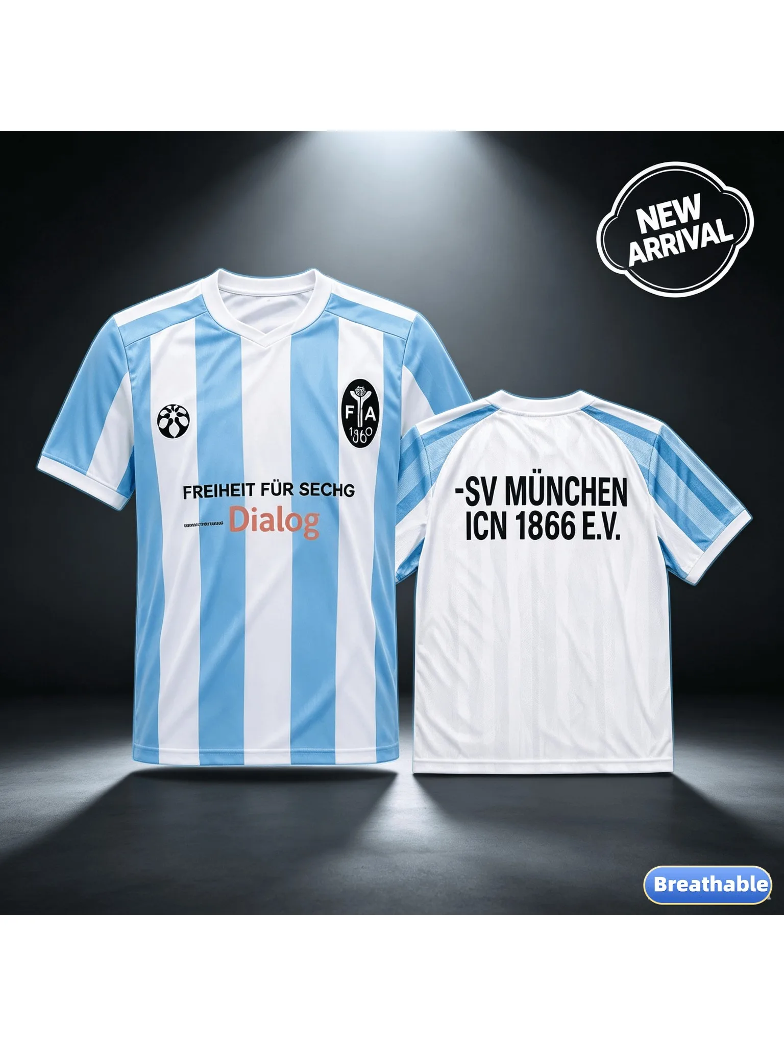 TSV 1860 München 2026_27 Saison Neues Fußballtrikot Locker Sitzend Schnelltrocknend Kurzarm Sport-T-Shirt Passend für Eltern und Kinder
