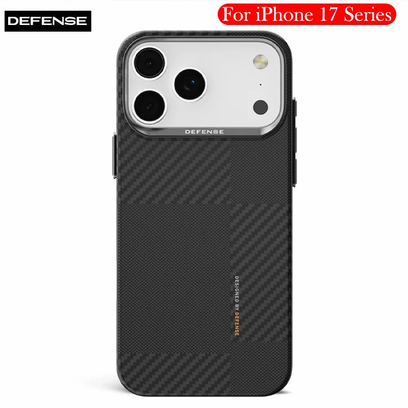

DEFENSE Case For iPhone 17 Pro Max Kevlar Wireless Charging Back Cover Case for iPhone 17 Pro