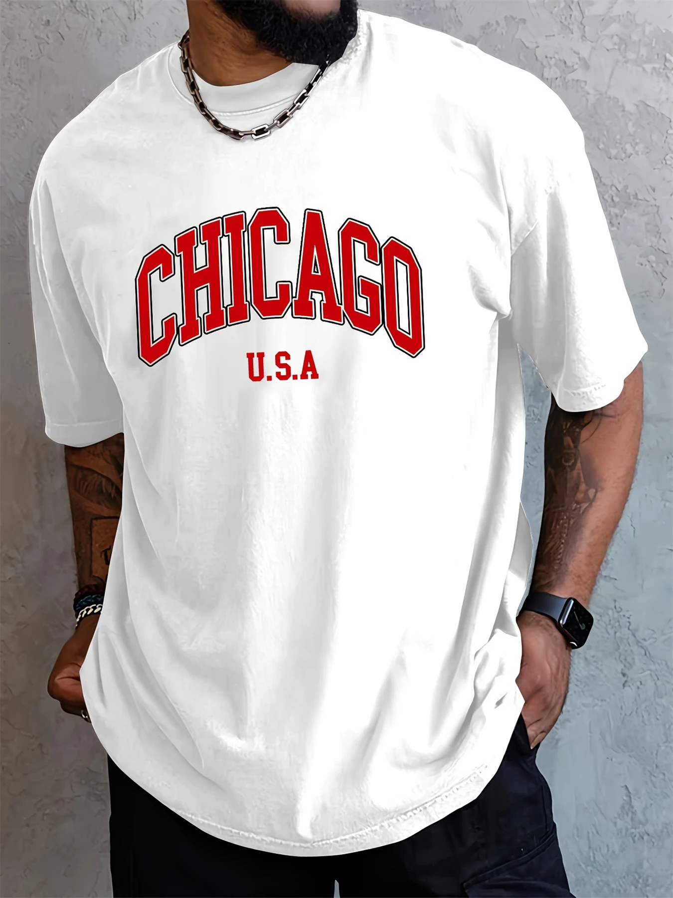 Heren zomer 100% katoen modieu - Street Fashion Chicago recensie en prijs