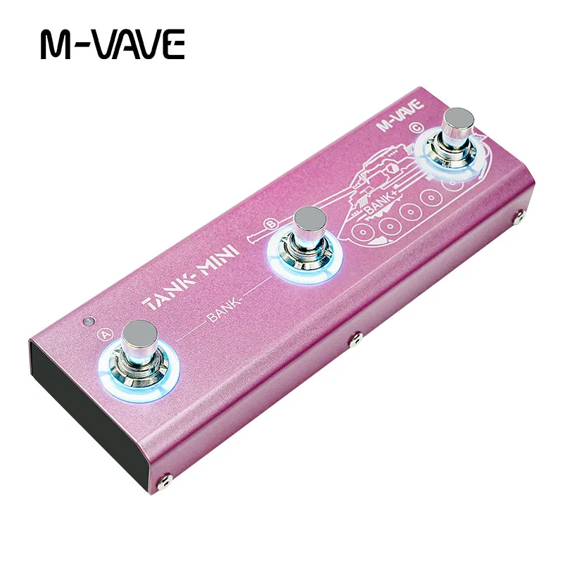 M-VAVE TANK MINI Electric Guitar/Bass Multi-Effects Pedal Supports Tone Presets/Editing Features 6 Effect Modules 5 Delay