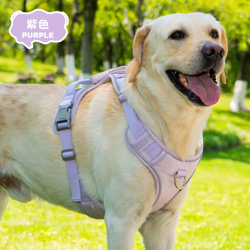 Wide Padded Reflective Tactical Dog Harness Anti-Pull Walking Set Comfort Pet Backpack Style Vest