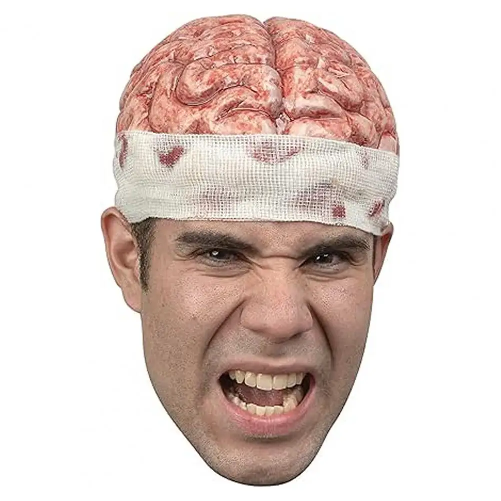 Zombie Brain Hat Zombie Brain Cap Latex Headpiece Realistic Mask Halloween Costume Accessory for Cosplay Themed Parties Brain