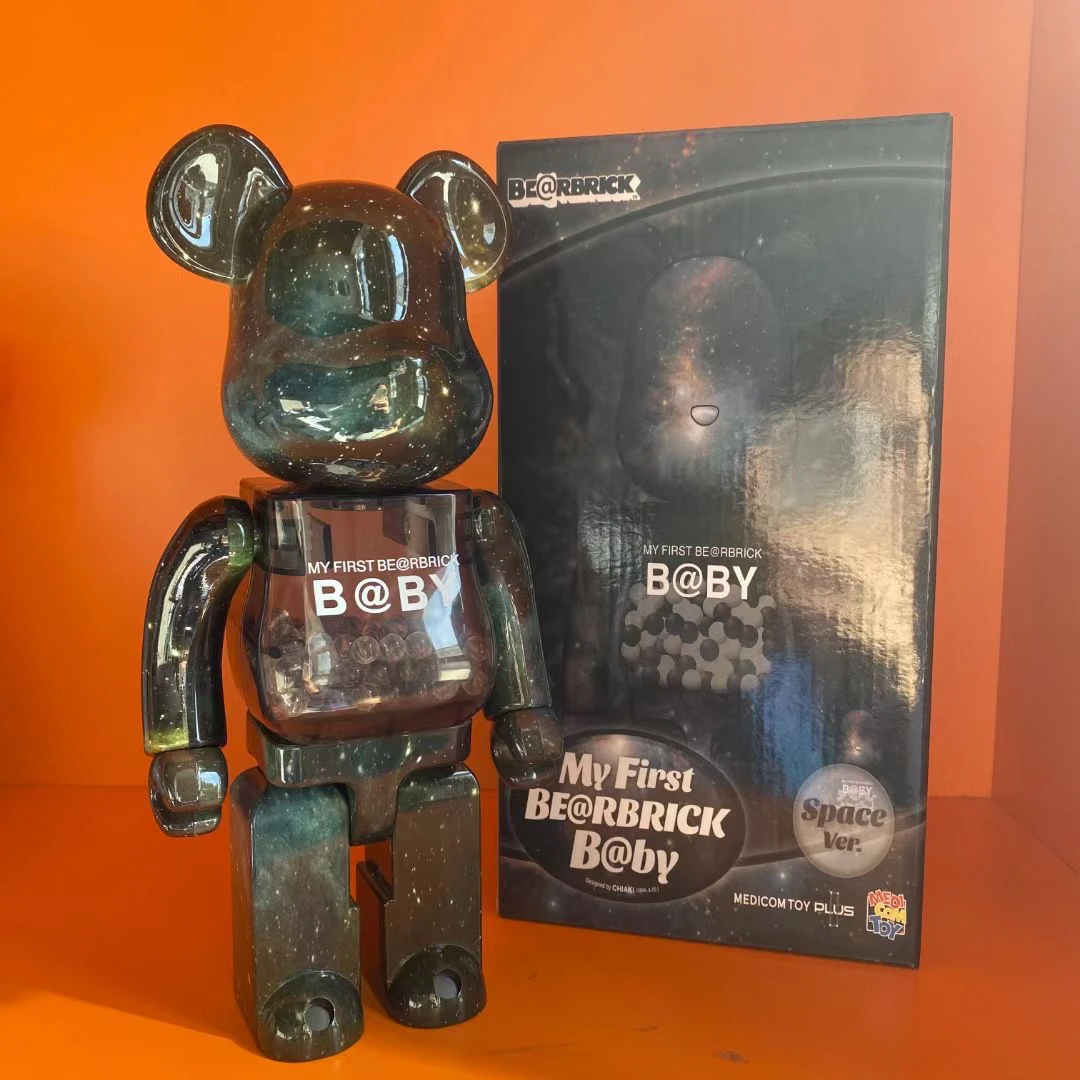 Bearbrick400% Qianqiu Starry Sky Starry Night 28cm Height Home Decoration Desktop Ornaments Gift Doll