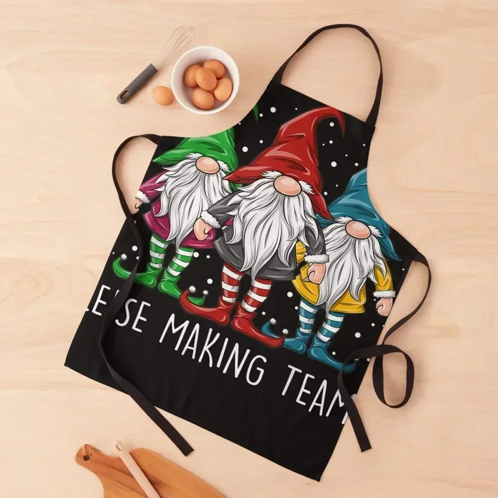 

Lefse Making Rolling Team Gnome Xmas Gift Apron for home useful pieces barber men Home and kitchen products women's work Apron