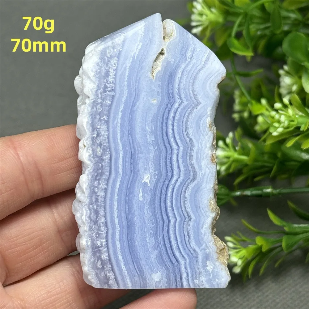 Natural Blue Lace Agate Slate Slices HighQuality Mineral Raw Stone Wicca Reiki Healing Meditation Ornaments Home Decoration Gift