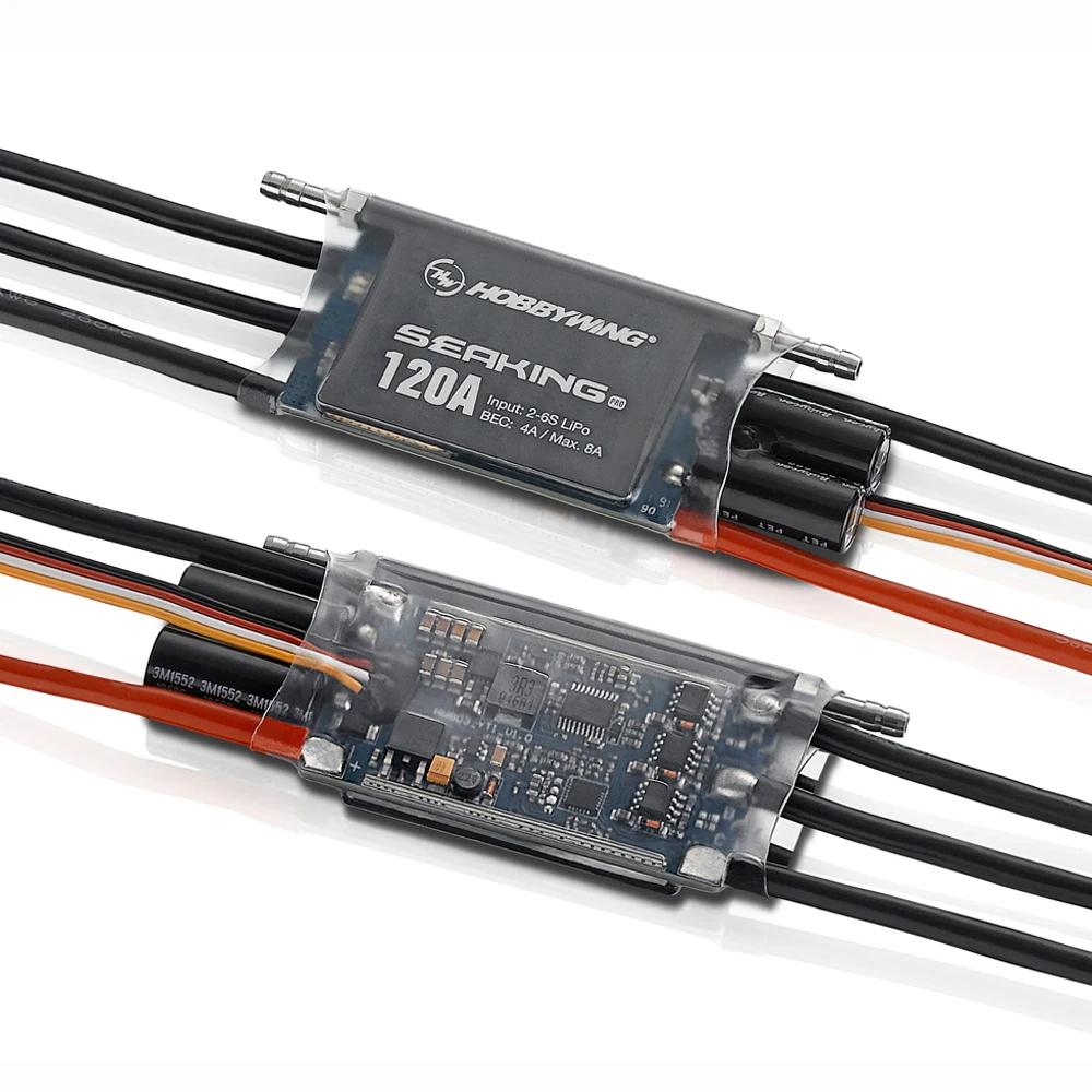 Hobbywing Seaking Pro 70A G2 2-4S /120A 2-6S Sensorless Waterproof Brushless ESC For RC Boat