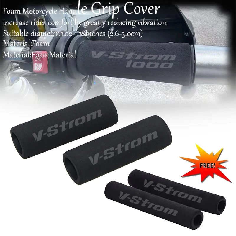 For V-Strom DL1050 DL1000 DL800 DL650 DL250 VStrom Motorbike Anti Vibration Handle Bar Foam Comfort Slip Over