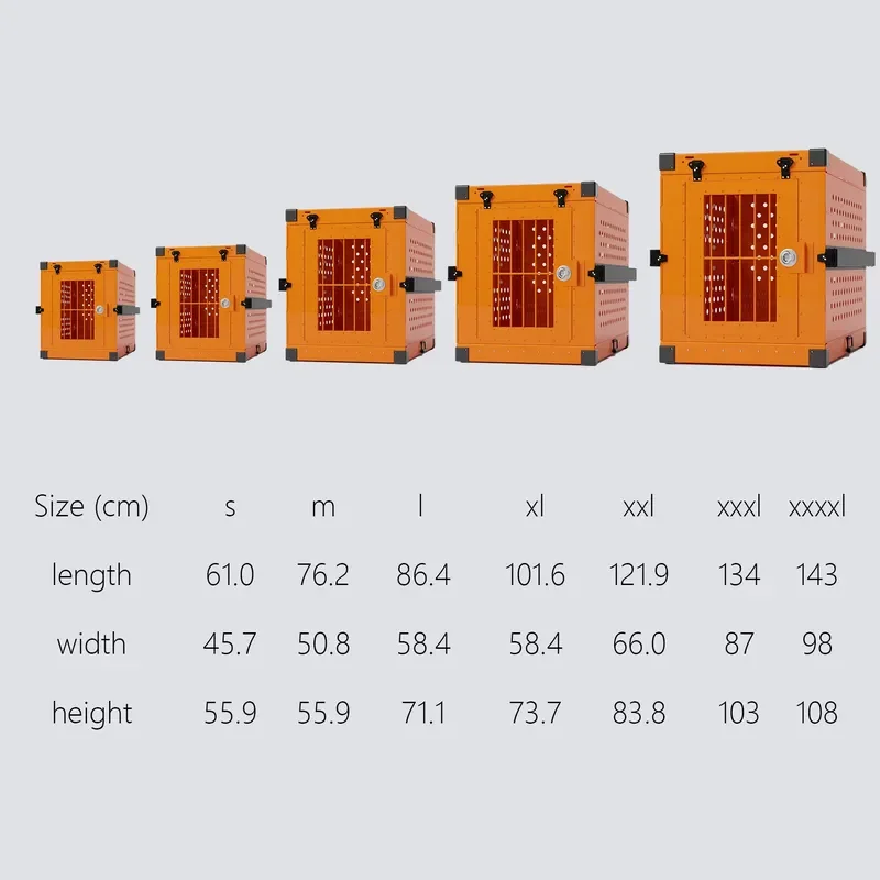 Wholesale Aluminum Dog Crate Wheeled Foldable Collapsible Portable Travel Rolling Pet Cage Heavy Kennel Stackable