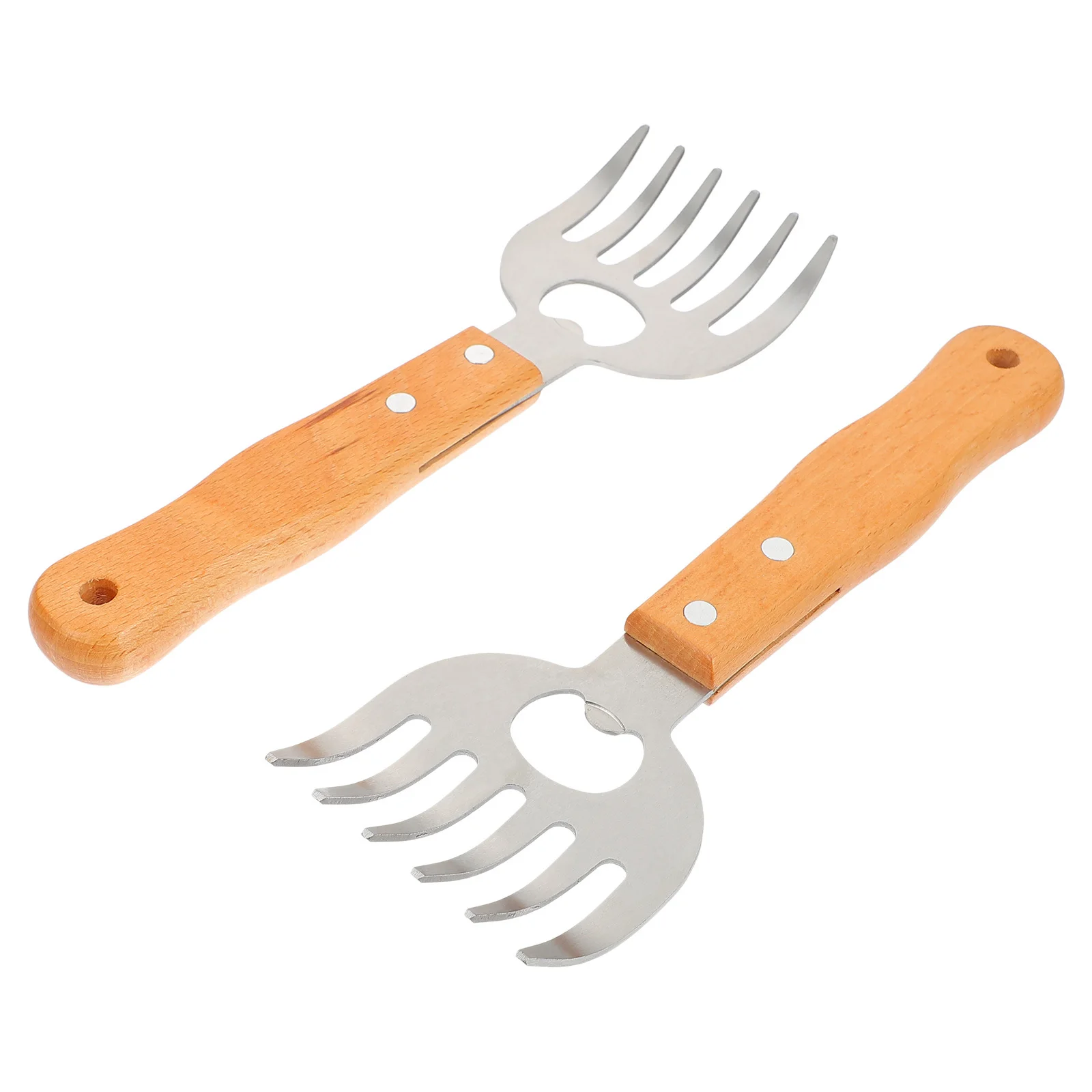 

2Pcs Bbq Meat Shredding Claws Bear Claw Stainless Steel Non Slip Heat Insulating Handle for Grilling Pork Chicken Beef Turkey