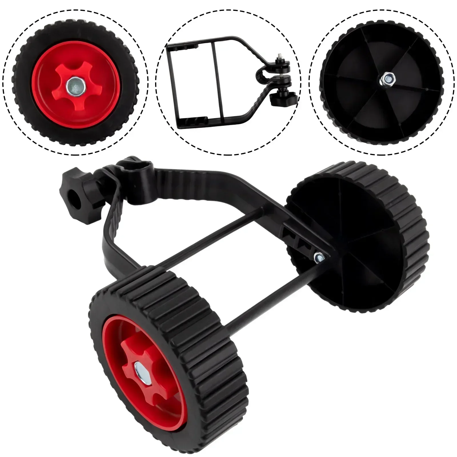 Universal Lawn Mower Wheel Set Removable  String Trimmer Grass-Eater Weed-Cutter Adjustable Support Wheels Set Garden Tool Parts