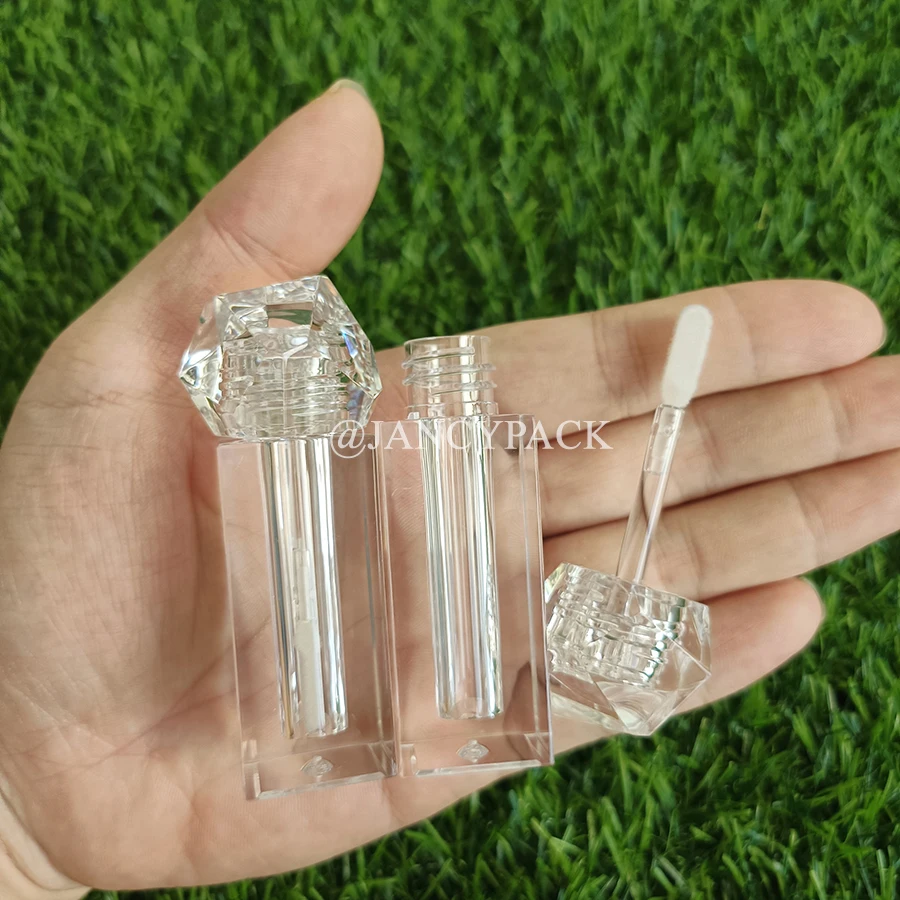 3ML lege diamant doorzichtige lipglossbuis plastic hervulbare flessen vloeibare lippenstiftcontainer lipgloss monsterfles