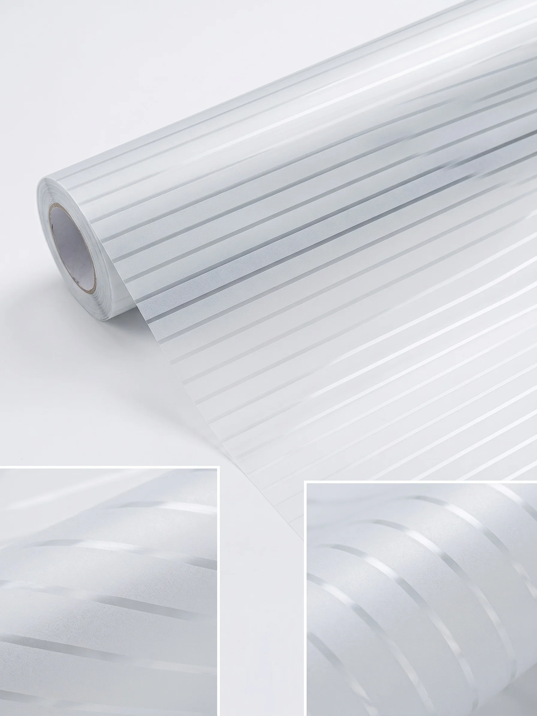 Modern Minimalist Self-Adhesive Striped Window Film Privacy Waterproof Anti-UV 70/80/90cm Decorative Horizontal Anti-Peeping