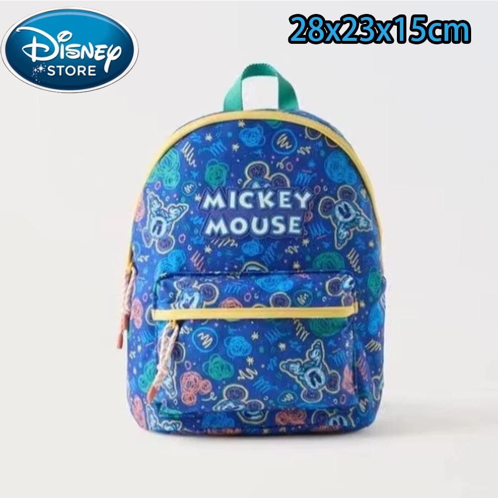 Disney Cartoon Backpack Women\'s Mickey Mouse Donald Duck Pattern Student School Bag Large Capacity Backpack Girls Shoulder Bag