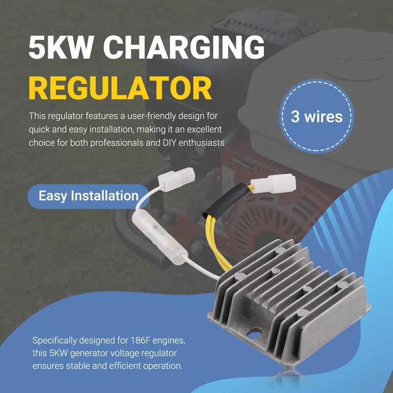 Regulador de voltaje del generador de 5KW caliente para motores 186F, piezas del generador