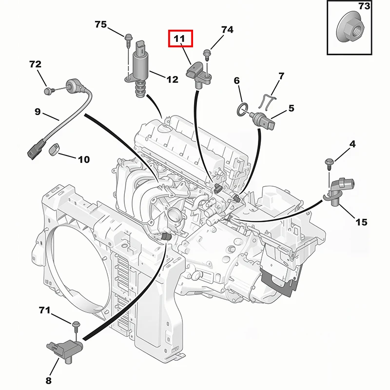 Camshaft Position Sensor 19208W Phase Sensor For Peugeot 206 307 308 406 407 408 3008 607 Citroen C4 Picasso C5 DS4 XSARA 2.0
