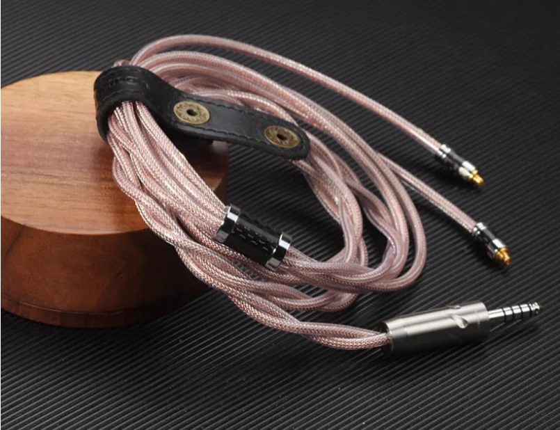 FiftyStrings R.hawk Haidongqing Wanlong كريستال واحد فضي نقي محوري محمية Litz كابل سماعة الرأس 0.78 MMCX ترقية كابل