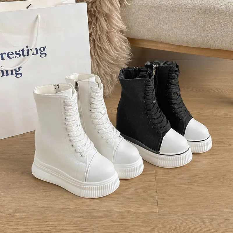 New tube casual shoes for men and women, high quality shoes with thick soles and large yards and round heads.