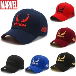 Disney Marvel Anime Figures Venom Embroidered Polyester Baseball Hat Peaked Cap Adjustable Unisex Visor Hat Birthday Gifts