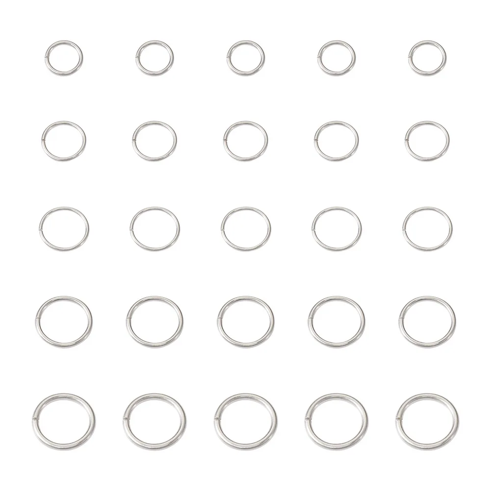 

100Pcs 925 Sterling Silver Open Jump Rings, Round Rings 4~8x0.5~0.9mm Inner Diameter: 2.5~6mm for Making DIY Jewelry Necklace