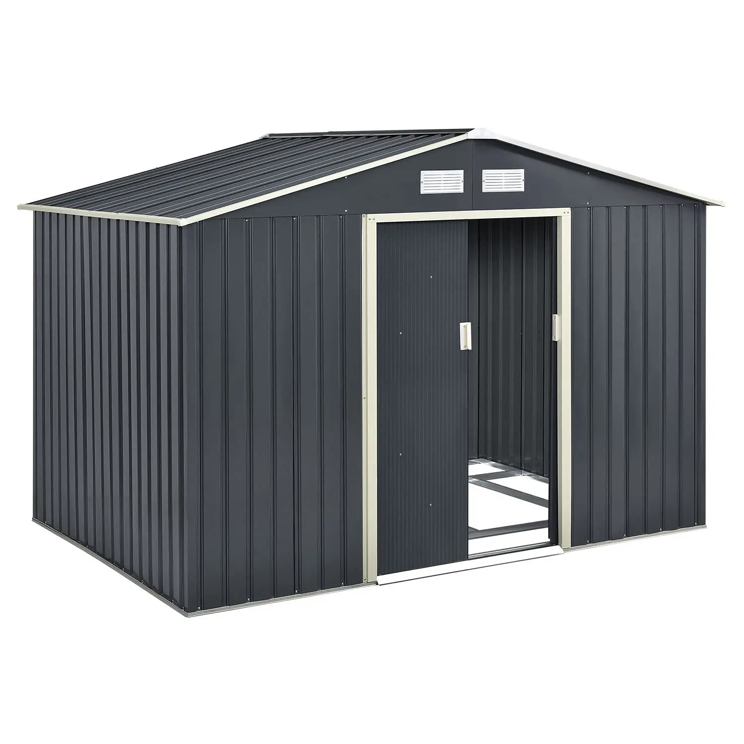 

Best Selling 10*12*7.5 FT Outdoor Garden Backyard Bike and Tool Storage Large Size Metal Waterproof Steel Shed with Door Lock