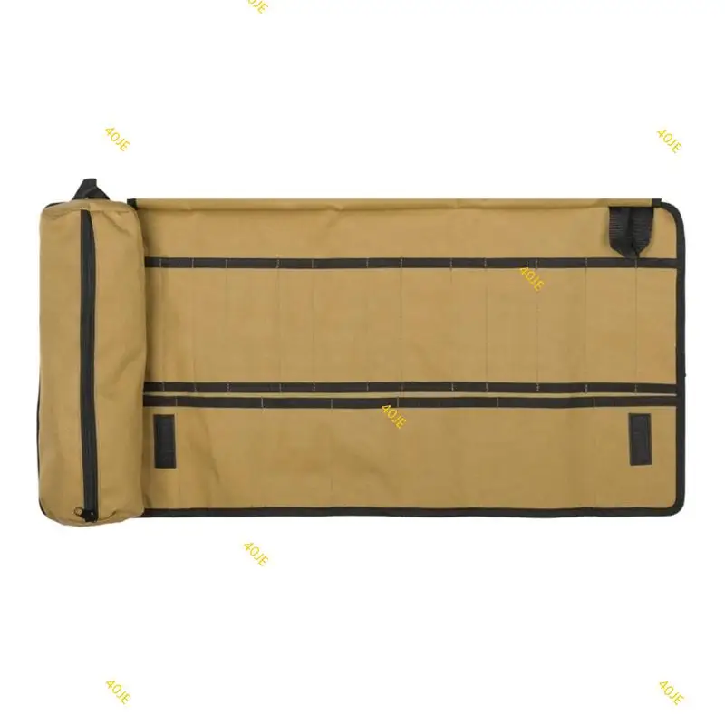 40JE Tool Roll مع جيوب متعددة لمختلف الأدوات والملحقات المنظمة