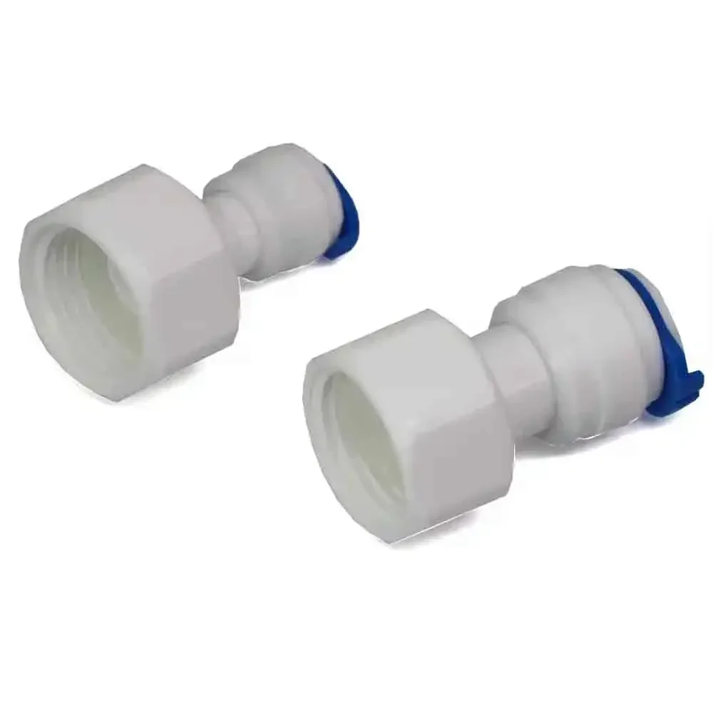 5PCS 1/2'' Female x 1/4'' 3/8'' OD PE Tube Quick Connector Fittings Water Purifiers Reverse Osmosis Systems Accessories