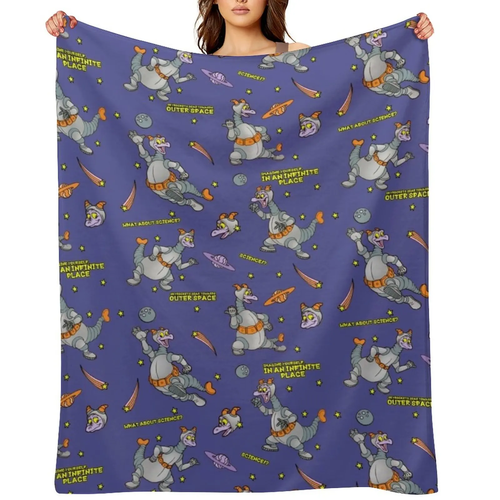 

Space Figment pattern Throw Blanket anime Flannel Soft Beds warm winter Blankets