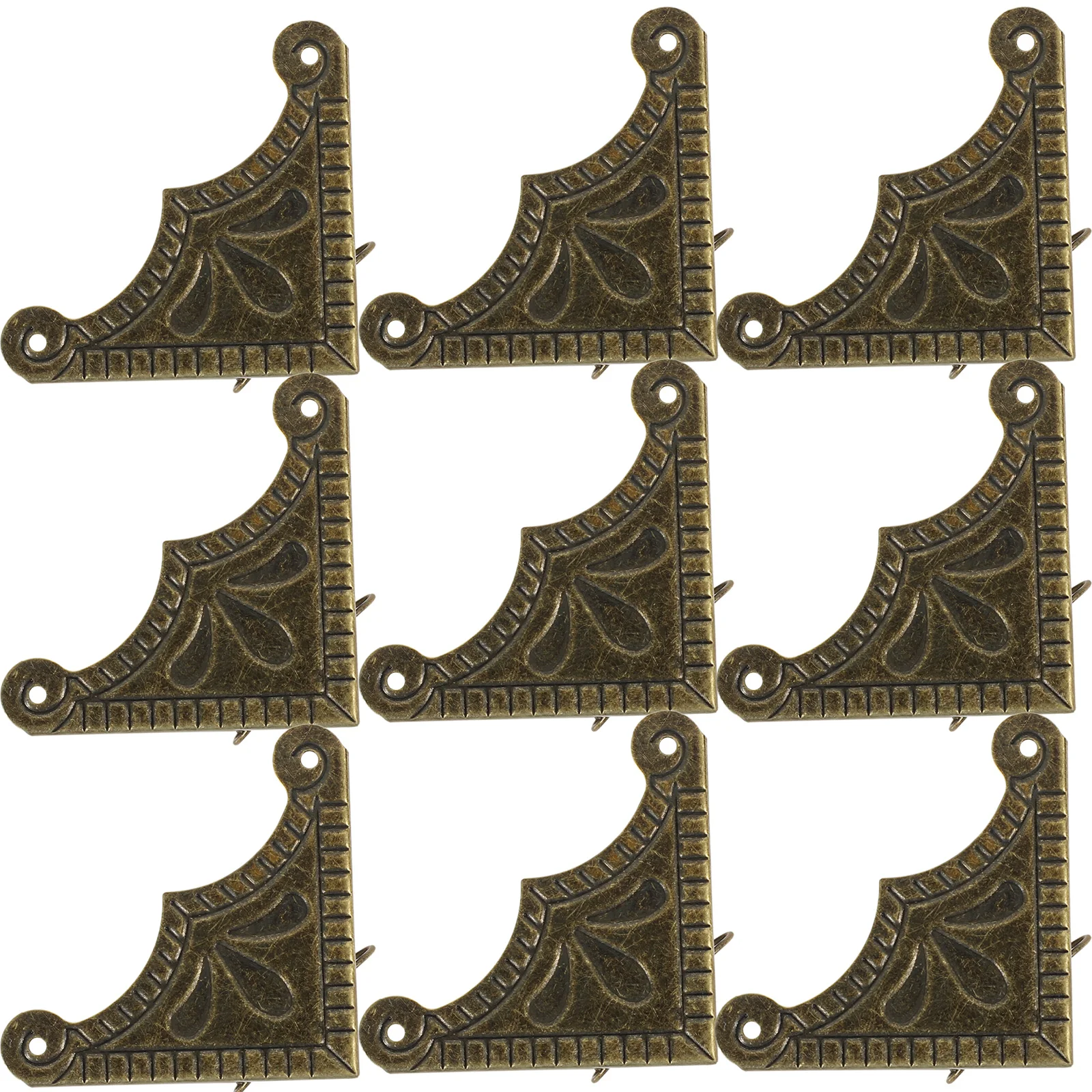 

30pcs Metal Protectors Vintage Box Edge Guards Furniture Bumpers Cabinet Corner Covers Durable Desk Edge Protectors For Wooden