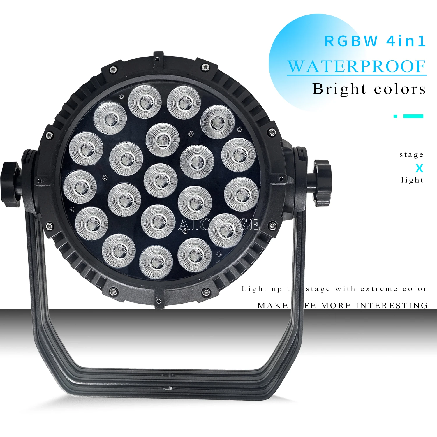 LED Par Light20w 20x18w RGBW RGBWAUV Waterproof Cast Aluminum Par Light Professional Stage Outdoor Wedding Performance Par Light