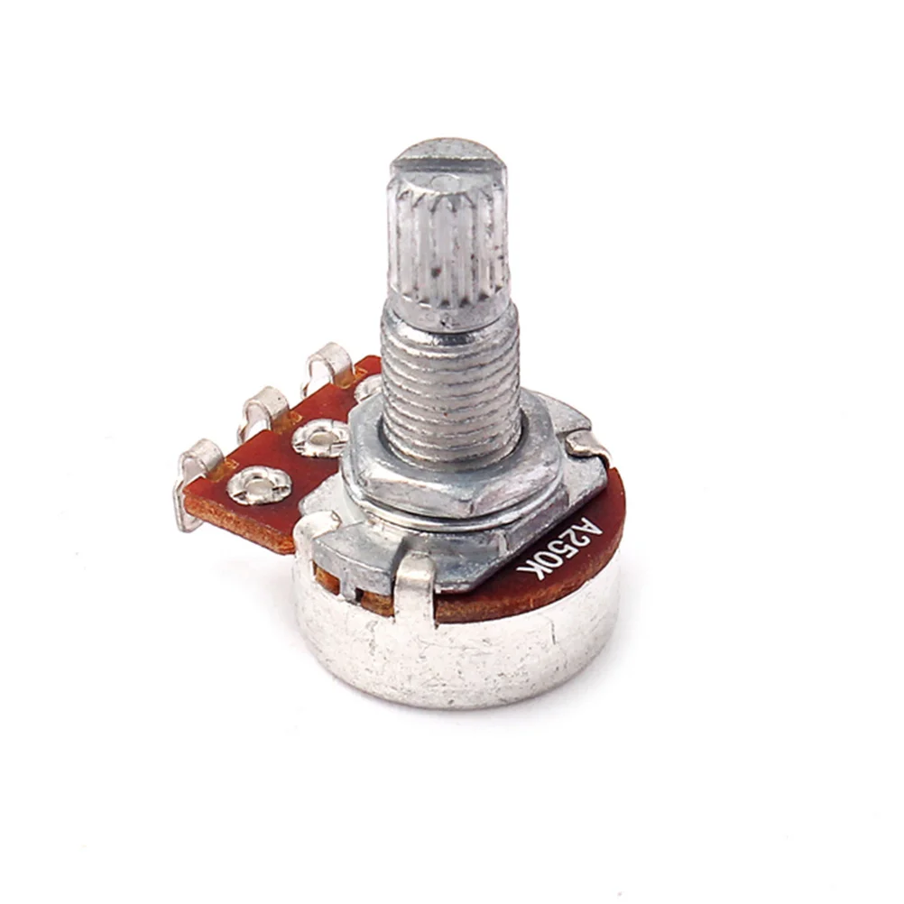 

A500k Ohm Guitar Potentiometer 18Mm Split Shaft Audio Volume Tone Control Knurled for Amp Effects Upgrade Gp207