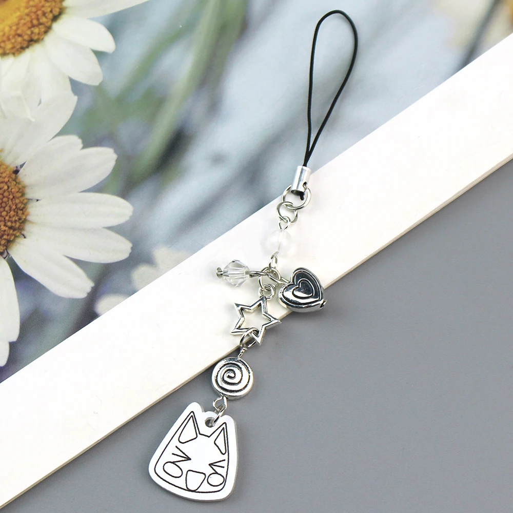 Toro Kuro-abalorio para teléfono de gato Y2K, llavero hecho a mano con cuentas, juego de dibujos animados inspirado, bolsa de Cosplay, decoración para mochila, regalos para parejas