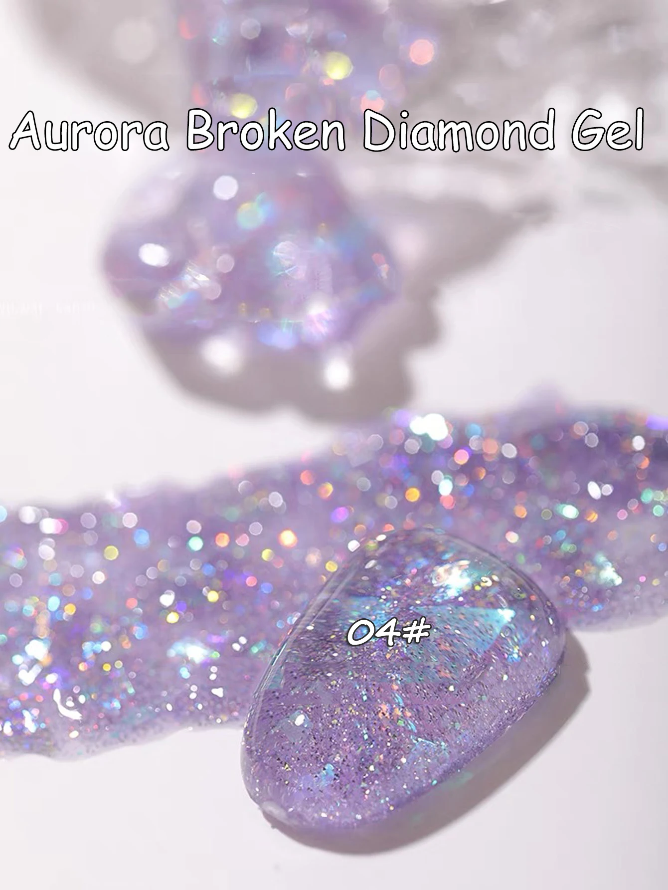 WS 10 ml 9-farbiger roter reflektierender, glänzender Nagel-Gel-Nagellack, funkelnder, semi-permanenter Soak-Off-UV-Gel-Glitzer, DIY-Nagelkunst für den Winter